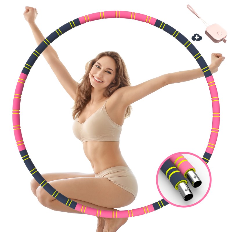 SOCLL Gewichteter Hula Fitness Hoop, Upgraded Meta...